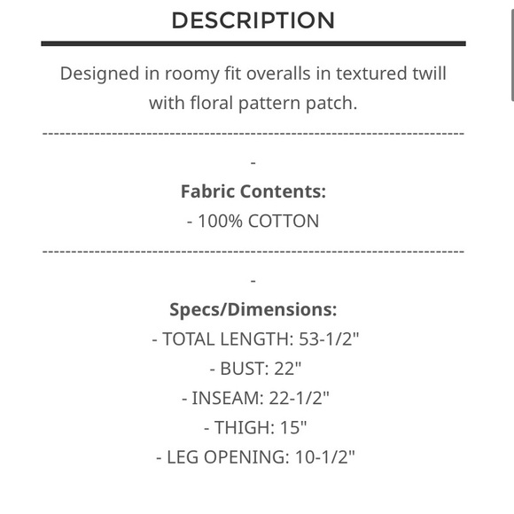 904 ❤️POL textured twill overalls - Picture 5 of 5